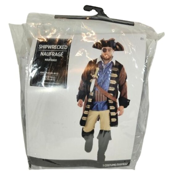 Shipwrecked Pirate Costume Men's Size XXL 48-52 Halloween Amscan - Picture 1 of 7